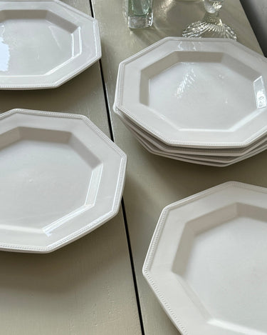 Octagonal dinner plates (4 pcs) - NEROLI