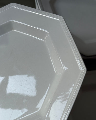Octagonal dinner plates (4 pcs) - NEROLI