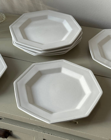 Octagonal dinner plates (4 pcs) - NEROLI