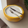 Octagonal dinner plates (6 pcs) - NEROLI