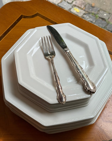 Octagonal lunch plates (3 pcs) - NEROLI