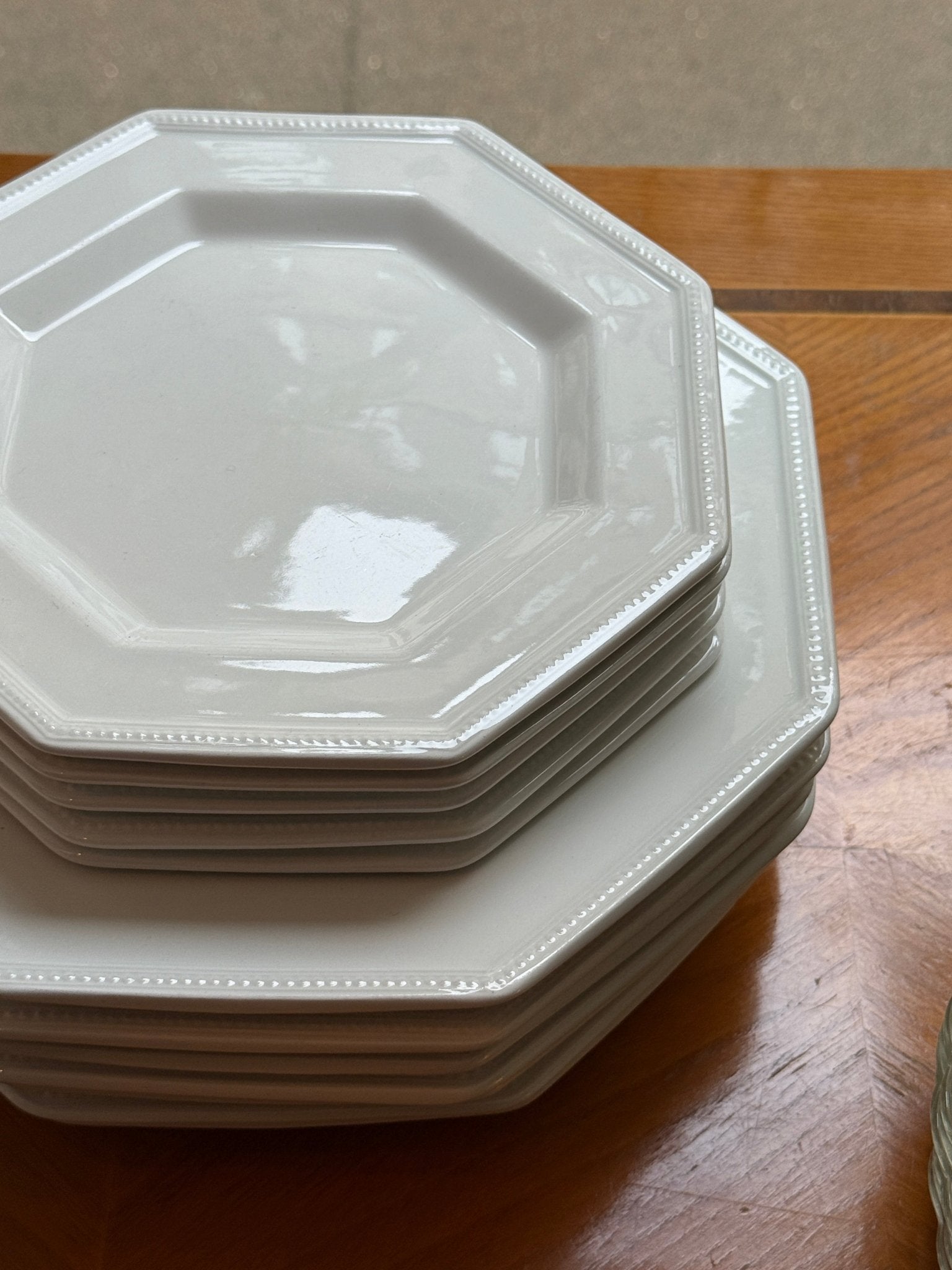 Octagonal lunch plates (3 pcs) - NEROLI
