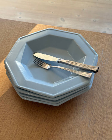 Octagonal pasta plates (4 pcs) - NEROLI