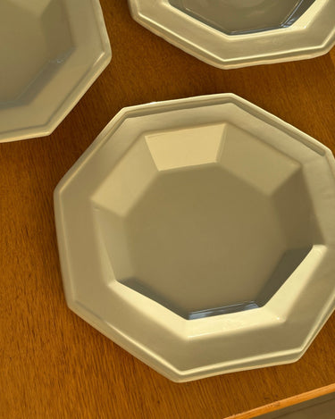 Octagonal pasta plates (4 pcs) - NEROLI