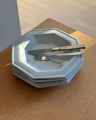 Octagonal pasta plates (4 pcs) - NEROLI