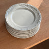 Off white dinner plates (11 pcs) - NEROLI