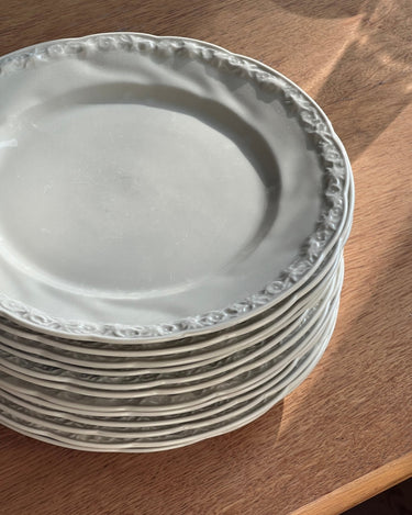 Off white dinner plates (11 pcs) - NEROLI