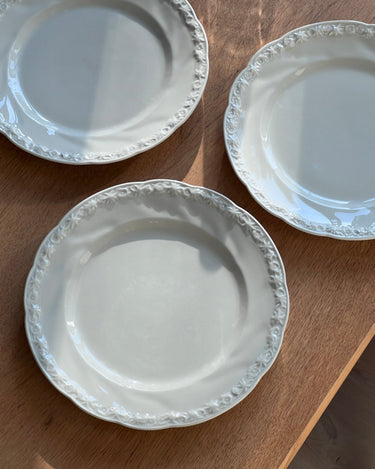 Off white dinner plates (11 pcs) - NEROLI