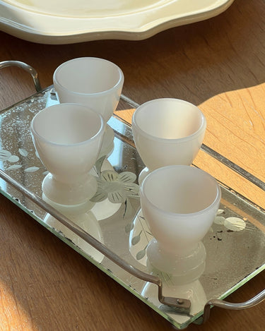 Opaline egg cups - NEROLI