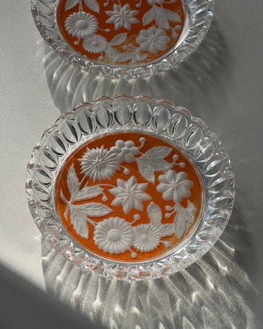 Orange floral plates (10 pcs) - NEROLI