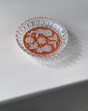 Orange floral plates (10 pcs) - NEROLI