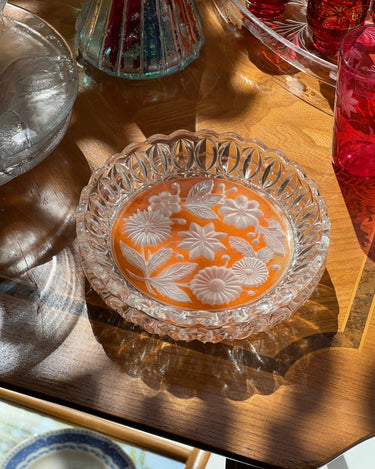 Orange floral plates (2 pcs) - NEROLI