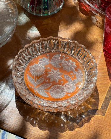 Orange floral plates (2 pcs) - NEROLI