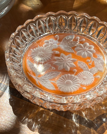 Orange floral plates (2 pcs) - NEROLI