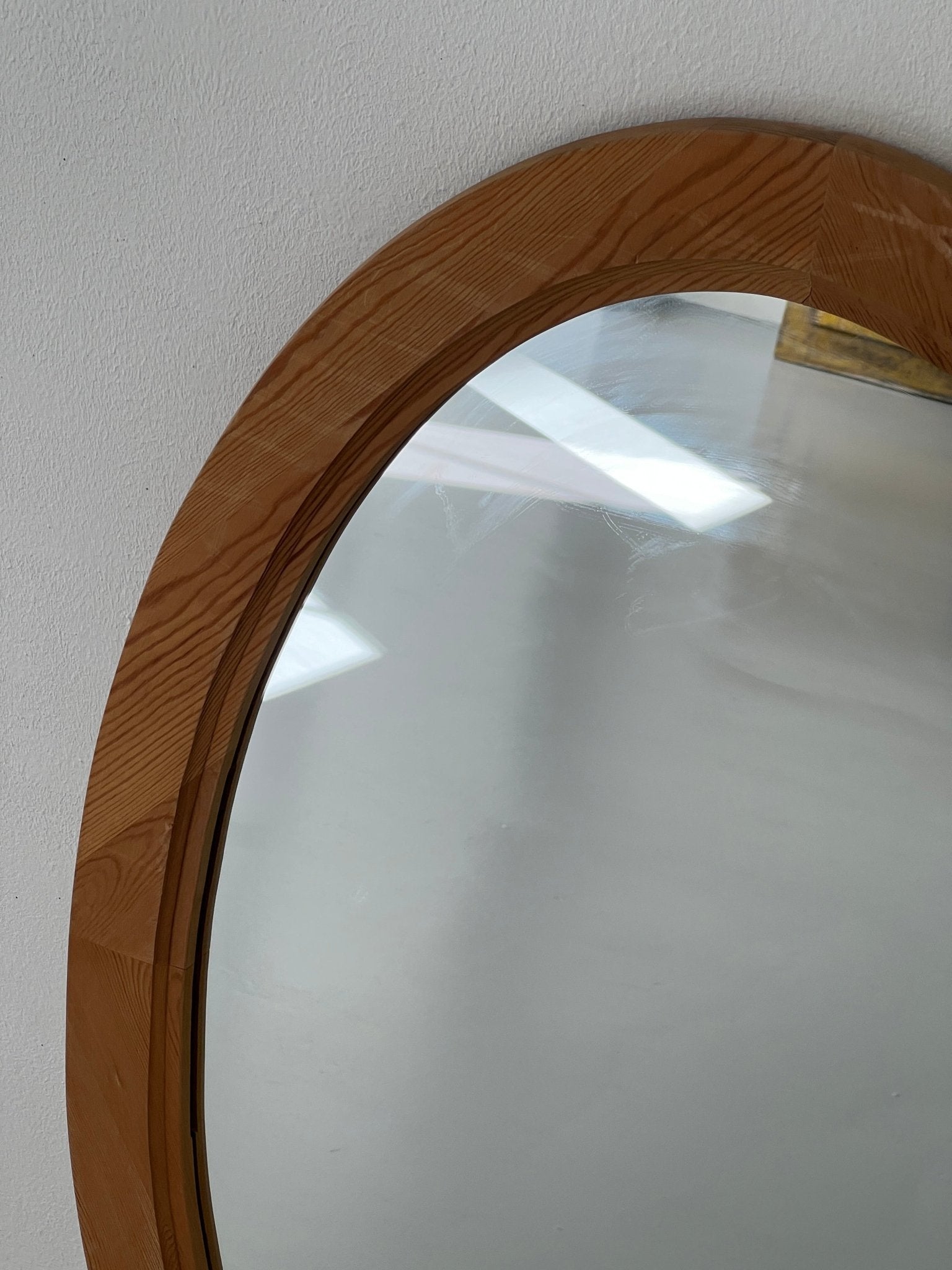 Oval oak mirror - NEROLI