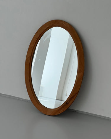 Oval oak mirror - NEROLI