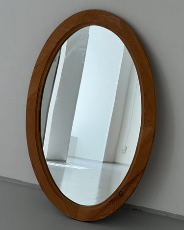Oval oak mirror - NEROLI