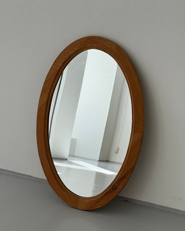 Oval oak mirror - NEROLI