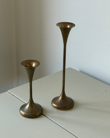 Pair of brass candlesticks - NEROLI