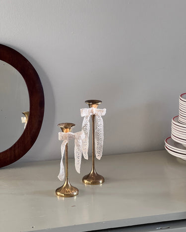 Pair of brass candlesticks - NEROLI