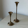 Pair of brass candlesticks - NEROLI