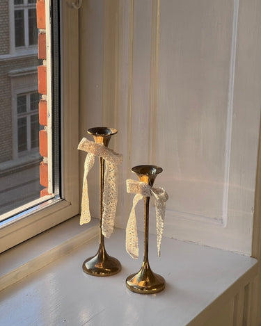 Pair of brass candlesticks - NEROLI