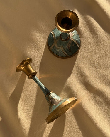 Pair of candleholders - NEROLI