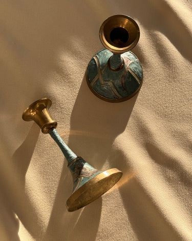 Pair of candleholders - NEROLI