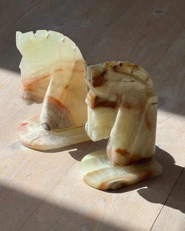 Pair of onyx book ends - NEROLI