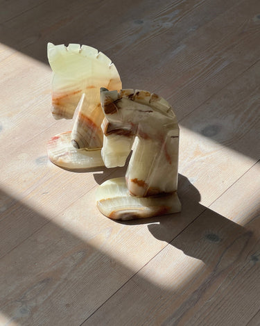 Pair of onyx book ends - NEROLI