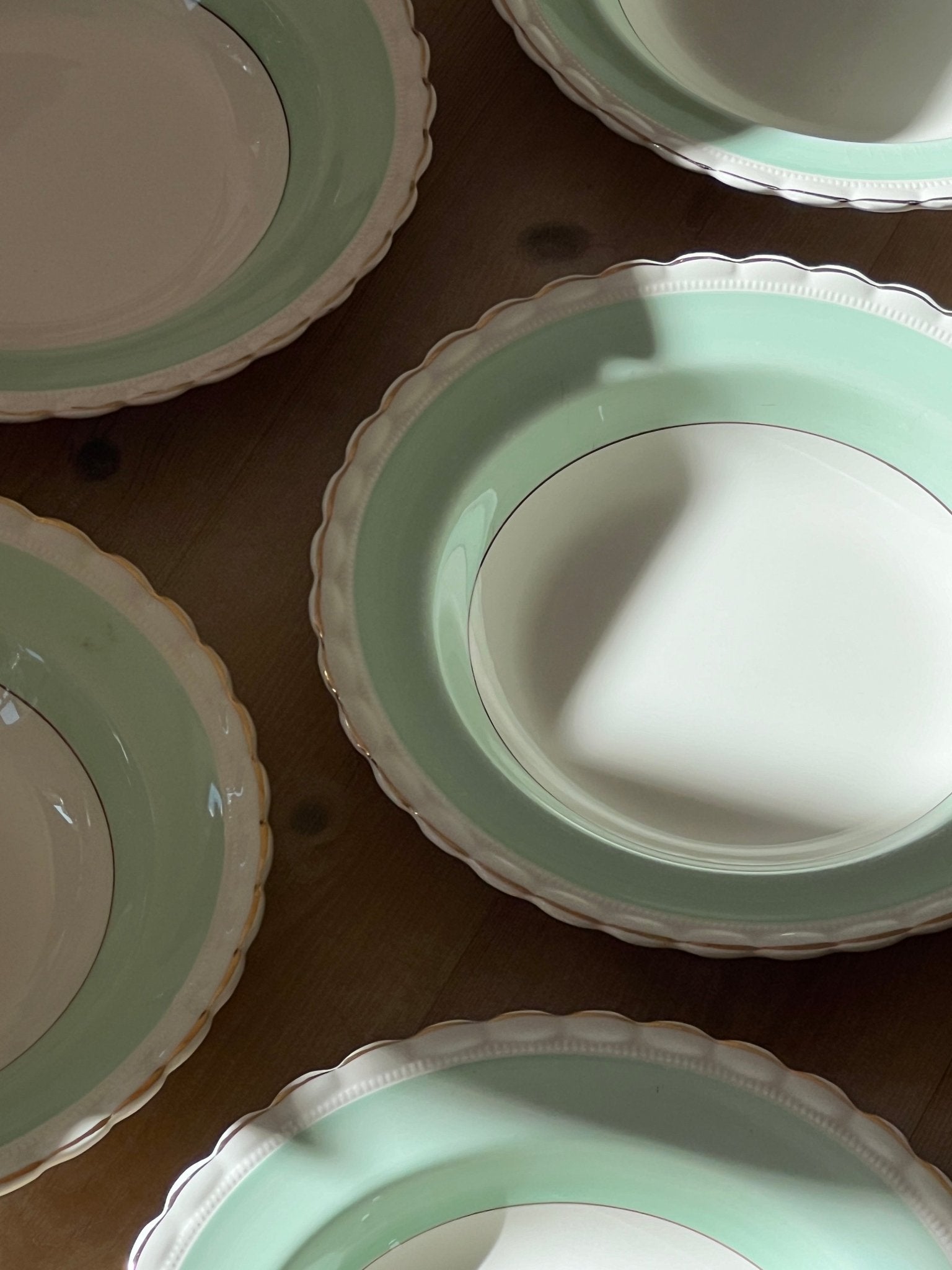 Pastel green pasta plates (8 pcs) - NEROLI