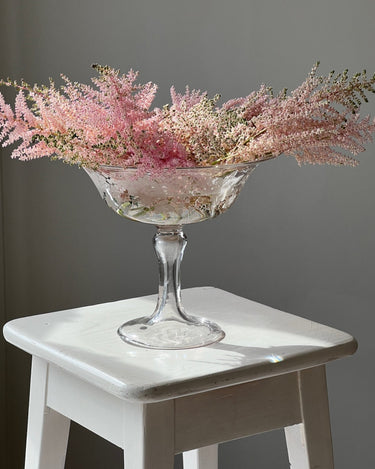 Pedestal glass bowl - NEROLI