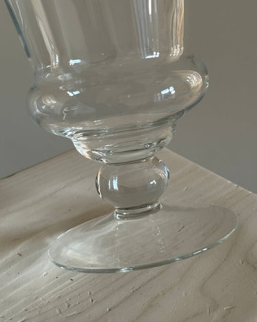 Pedestal glass vase - NEROLI