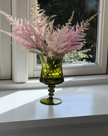 Pedestal glass vase - NEROLI