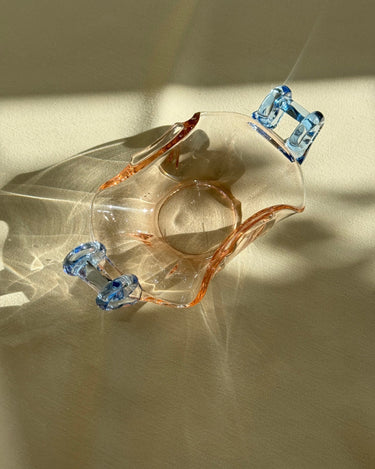 Pink and blue glass bowl - NEROLI