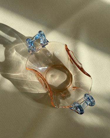 Pink and blue glass bowl - NEROLI
