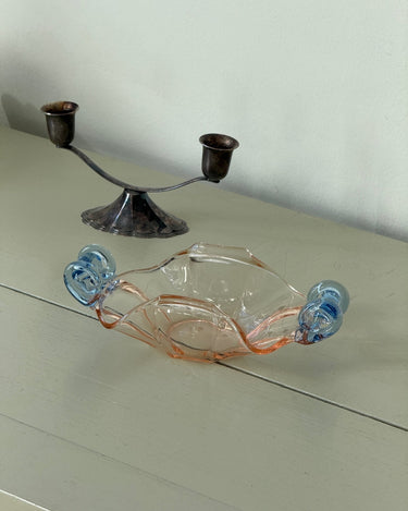 Pink and blue glass bowl - NEROLI