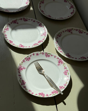 Pink floral dinner plates (10 pcs) - NEROLI