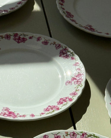 Pink floral dinner plates (10 pcs) - NEROLI