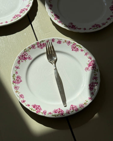 Pink floral dinner plates (10 pcs) - NEROLI