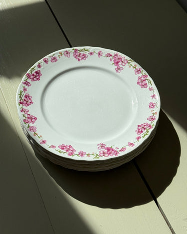 Pink floral dinner plates (10 pcs) - NEROLI