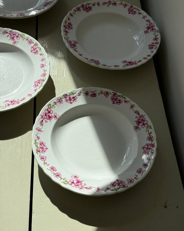 Pink floral pasta plates (6 pcs) - NEROLI