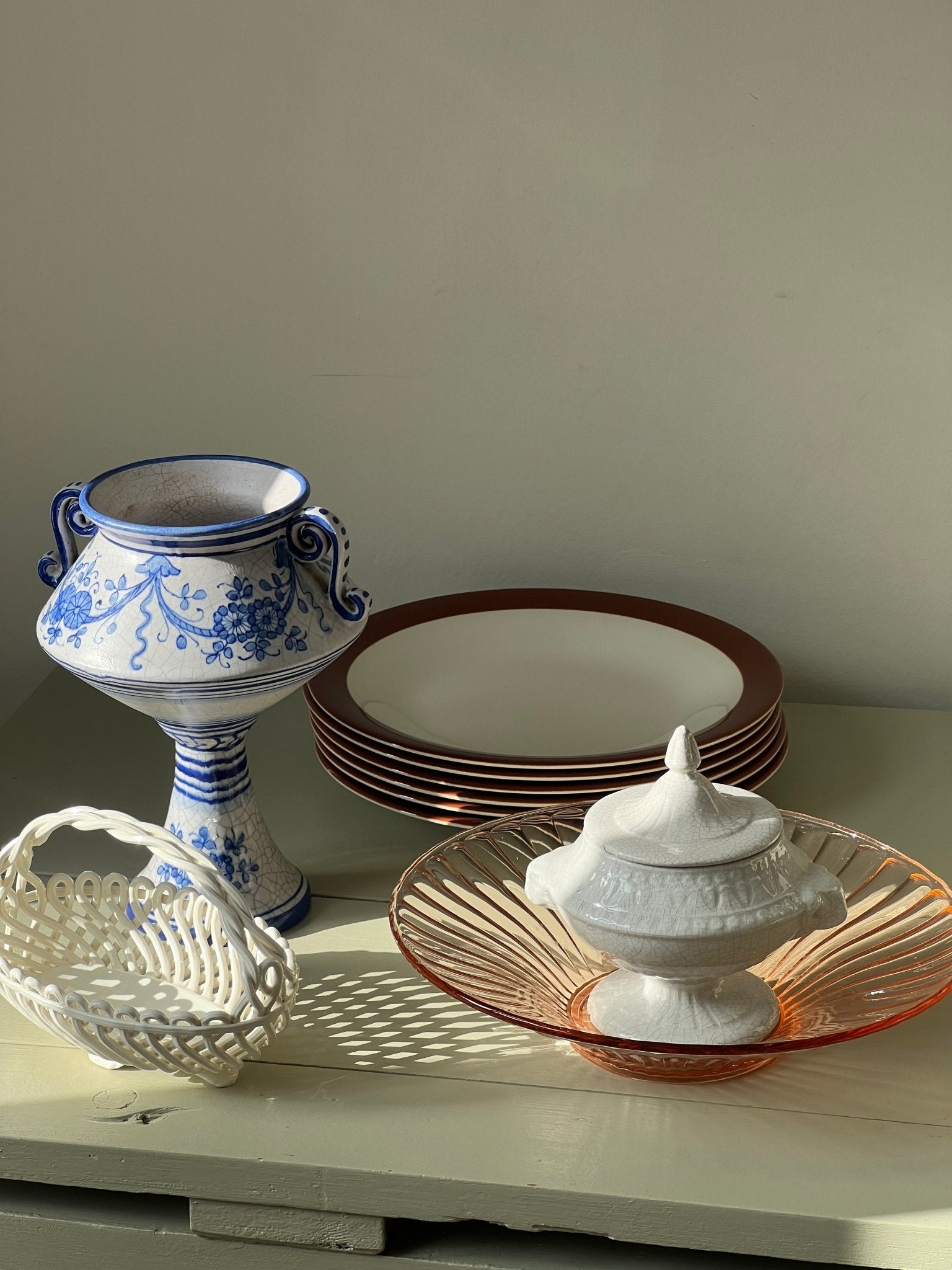 Pink glass bowl - NEROLI