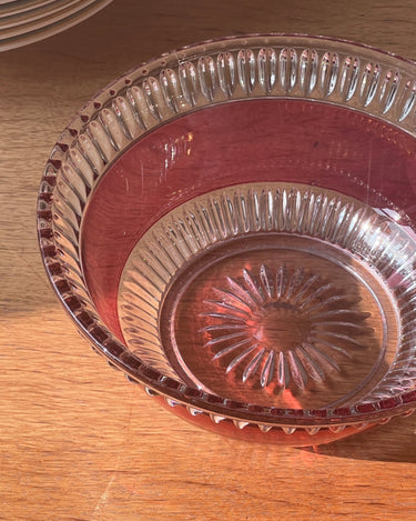 Pink glass bowl - NEROLI
