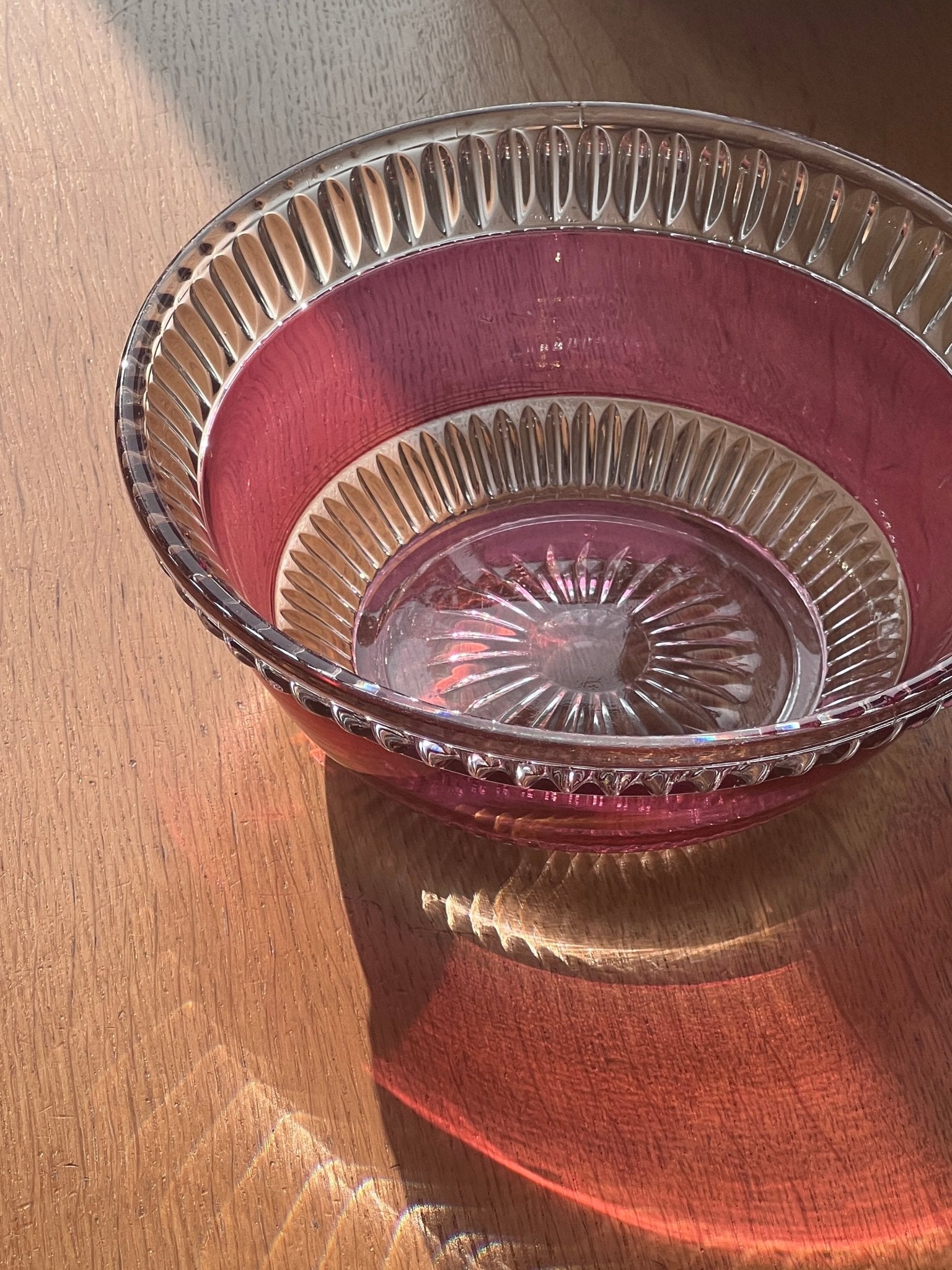 Pink glass bowl - NEROLI