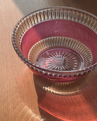 Pink glass bowl - NEROLI