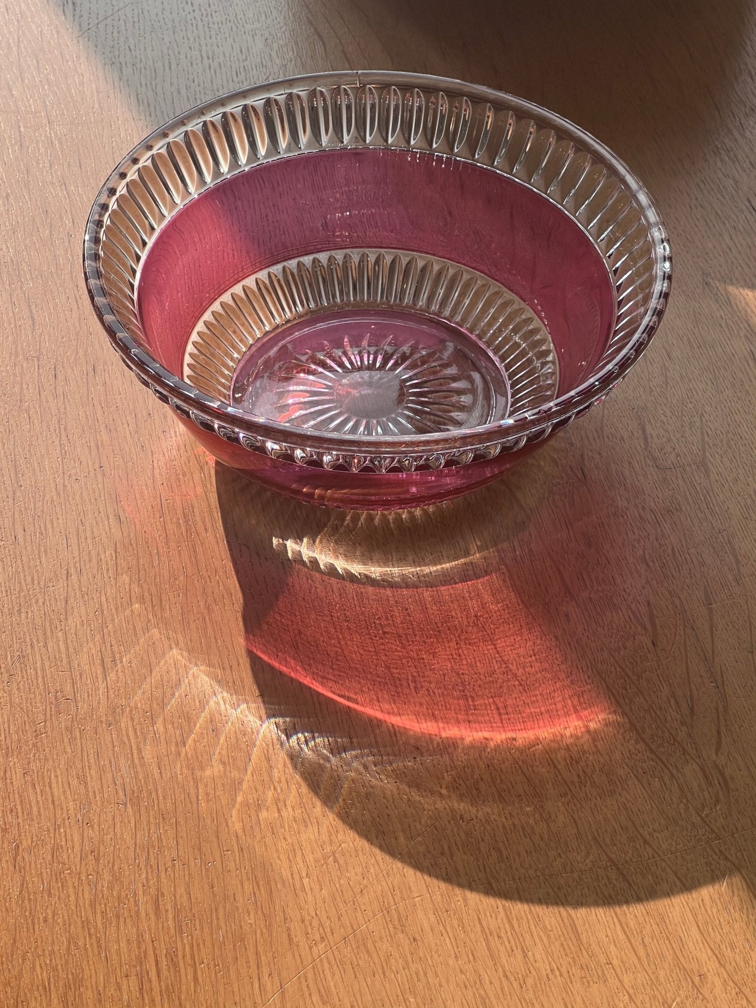 Pink glass bowl - NEROLI