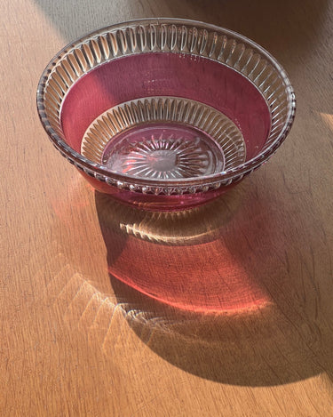Pink glass bowl - NEROLI