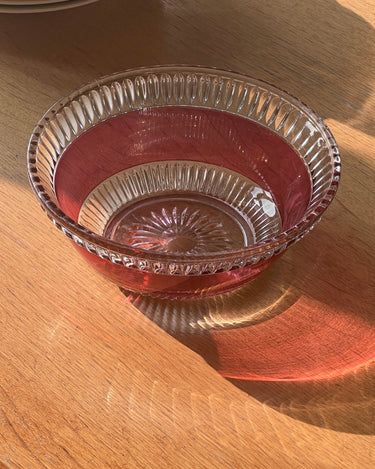 Pink glass bowl - NEROLI