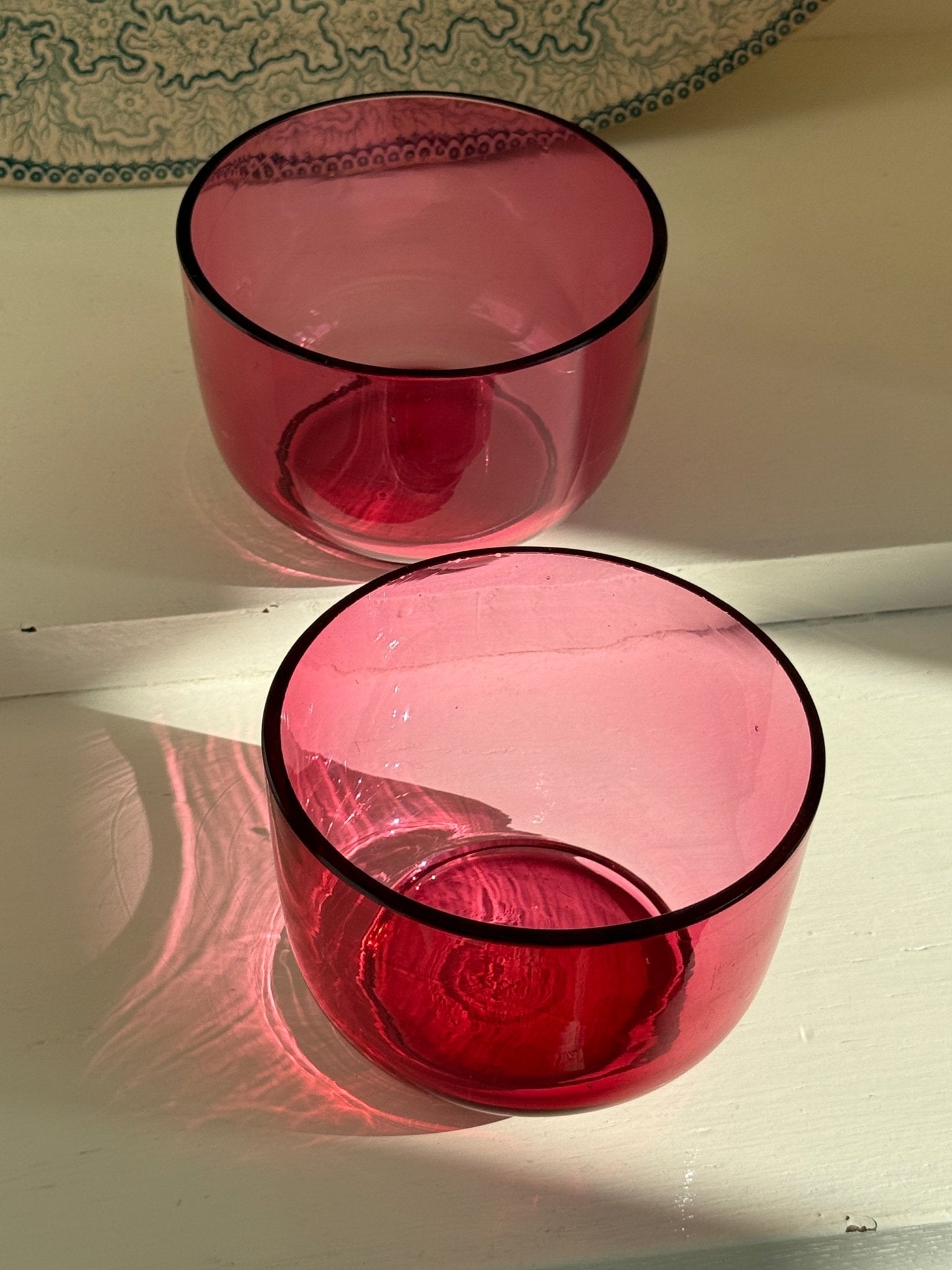 Pink glass bowls (1 pc) - NEROLI